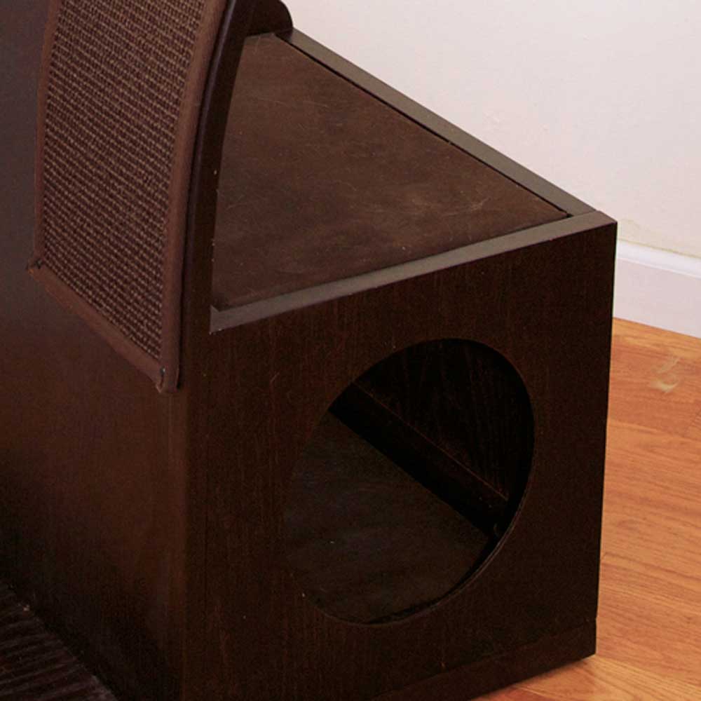 cat tower tree cubby cushion