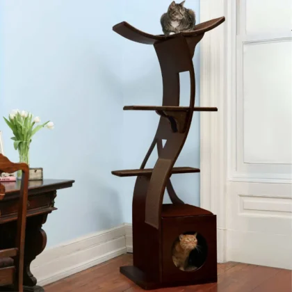 Lotus Cat Tower, espresso